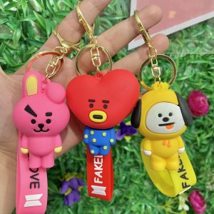 LLAVEROS GRANDES DE GOMA BT21