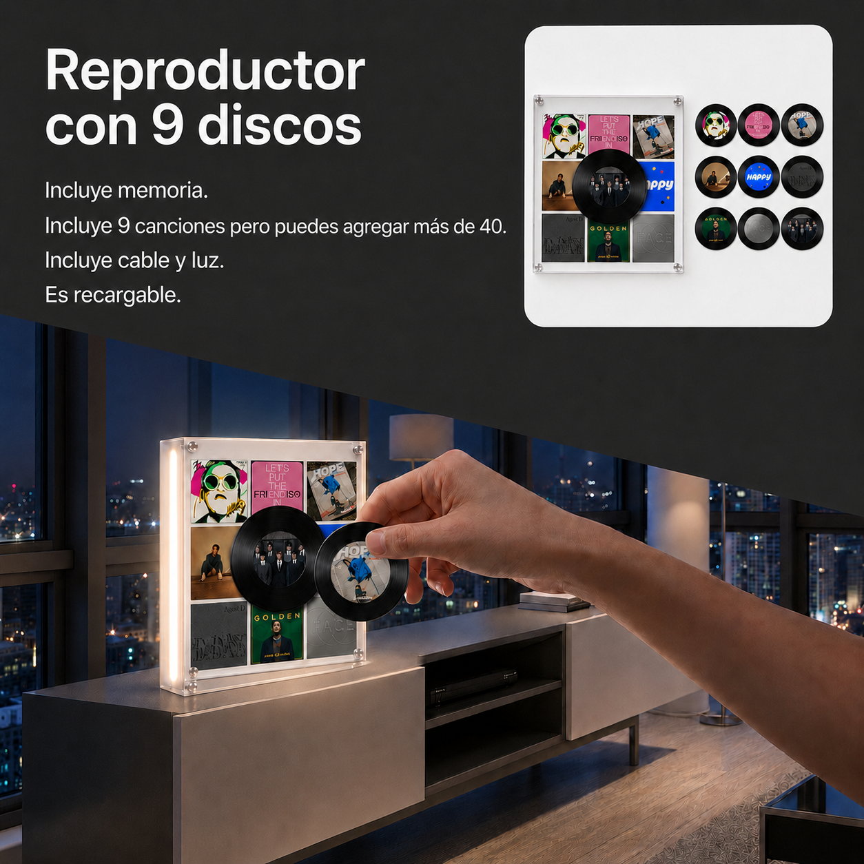 PREVENTA - REPRODUCTOR DE DISCOS MINI MAGNET BTS "INDIVIDUALES" - Imagen 3